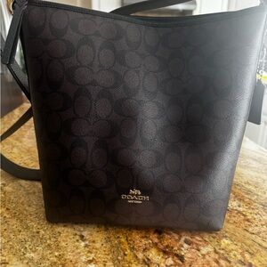 Coach Classic Black Leather Tote